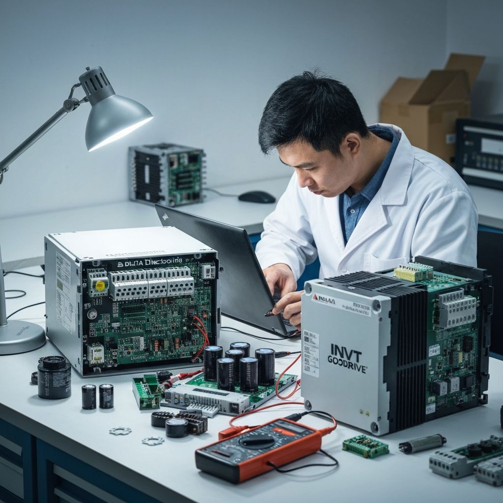 Serwis falownikow azjatyckich i chinskich – Delta VFD, INVT Goodrive, LS Electric, Hyundai, TECO, Huanyang