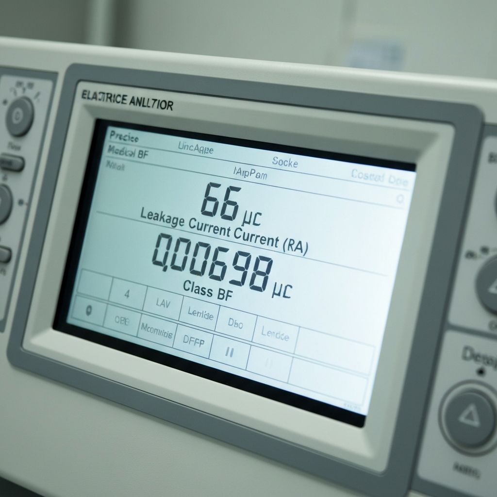 Tester prądu upływu do badań sprzętu medycznego - pomiar klasy BF zgodnie z PN-EN 62353